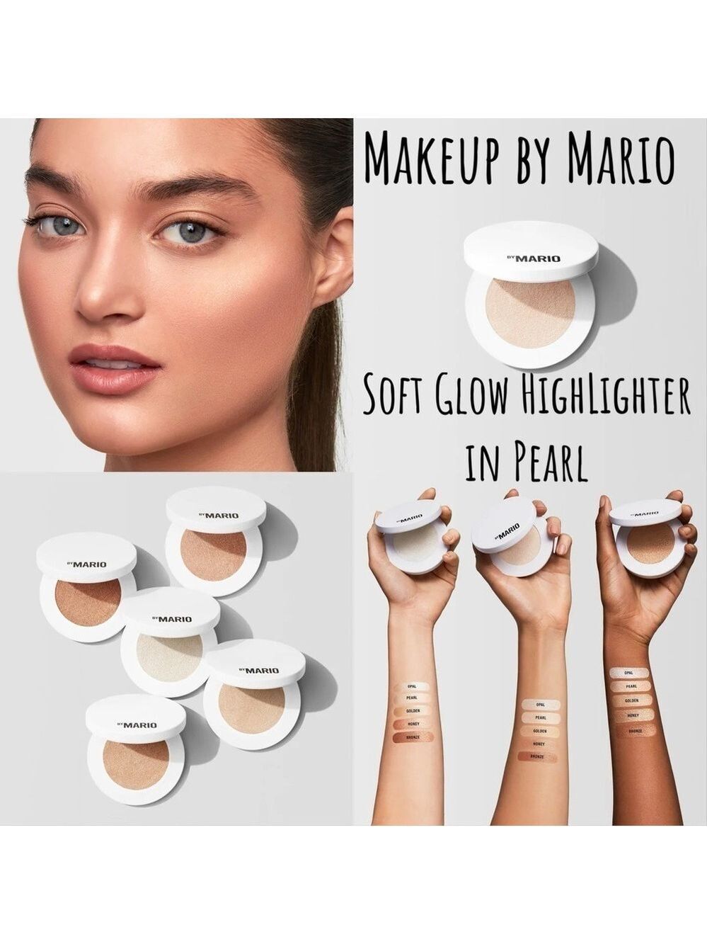 NIB Makeup By Mario Soft Glow Highlighter in Pearl